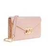 圖片 CELINE 新款亮面小牛皮TRIOMPHE 金釦LOGO鍊帶肩背包 (蜜桃粉)