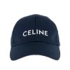 圖片 CELINE 新款LOGO棉質刺繡字母棒球帽 (海藍色/M)