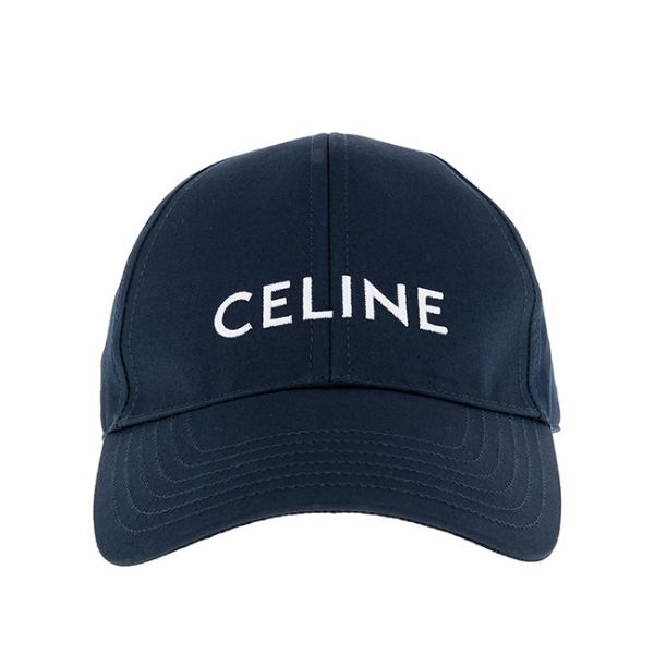 圖片 CELINE 新款LOGO棉質刺繡字母棒球帽 (海藍色/M)