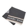 圖片 CHANEL香奈兒 新款大雙C LOGO簡約灰色大款羊毛圍巾/披肩