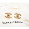 圖片 CHANEL 香奈兒 新款雙C LOGO 琺瑯寬版金邊穿式耳環 (灰色)