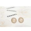 圖片  CHANEL 新款金色圓形水鑽雙C LOGO穿式耳環
