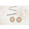 圖片  CHANEL 新款金色圓形水鑽雙C LOGO穿式耳環