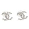 圖片 CHANEL 新款雙C LOGO 樹紋造型穿式耳環 (銀色)