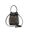 圖片 GOYARD 經典Y字老花LOGO防水帆布Mini Petit Flot 手提/斜背水桶包 (黑色)