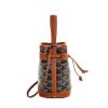 圖片 GOYARD 經典Y字老花LOGO防水帆布Mini Petit Flot 手提/斜背水桶包 (棕色)