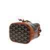 圖片 GOYARD 經典Y字老花LOGO防水帆布Mini Petit Flot 手提/斜背水桶包 (棕色)