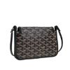 圖片 GOYARD 新款PLUMET系列帆布LOGO翻蓋扁斜背包 (黑色)