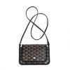 圖片 GOYARD 新款PLUMET系列帆布LOGO翻蓋扁斜背包 (黑色)