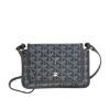 圖片 GOYARD 新款PLUMET系列帆布LOGO翻蓋扁斜背包 (灰色)