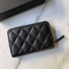 圖片 Chanel 25b 黑金荔枝水鑽加大版零錢卡包