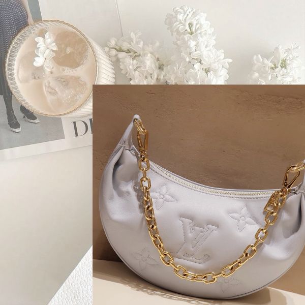 圖片 (晶片款)9.5成新 / Lv M59799冰川藍半月包