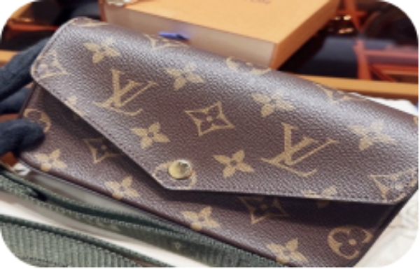 圖片 (晶片款)9.9新 /LV M80091 老花 綠背帶