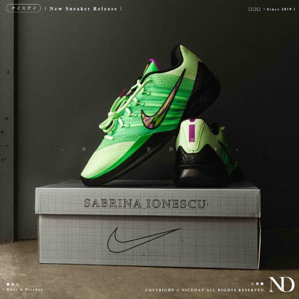 NICEDAY 現貨 NIKE SABRINA 3 莎賓娜 綠色 能量 紫 螢光 綠 實戰 籃球鞋 II3986-300