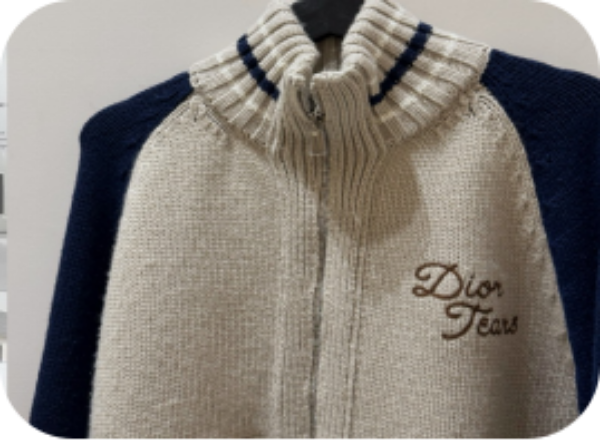 圖片 8.5新 / DIOR  針織厚磅數棒球外套 m430at697