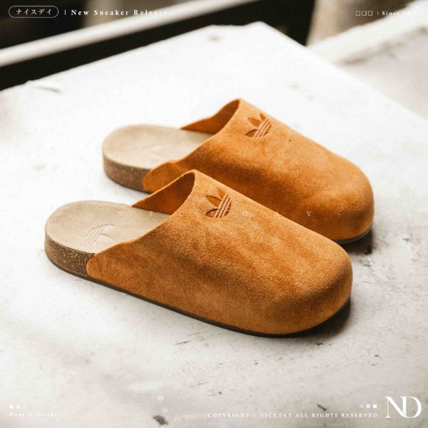 NICEDAY 代購 ADIDAS ORIGINALS ADIMULE 麂皮 穆勒鞋 拖鞋 懶人 半拖鞋 焦糖色 楓葉橘 男女鞋 JR3586