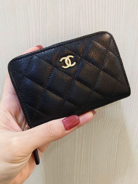 圖片 香奈兒加大拉鍊零錢包