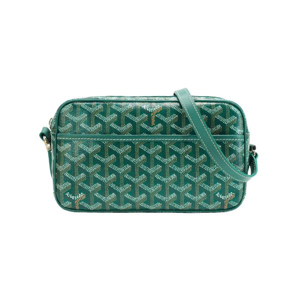 圖片 Goyard Cap Vert Pm 帆布拉鍊斜背相機包(綠)