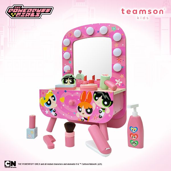 圖片 【Teamson Kids】飛天小女警桌上型木製梳妝台組-1