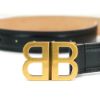 圖片 Balenciaga 牛皮品牌logo金釦皮帶(810728-黑)
