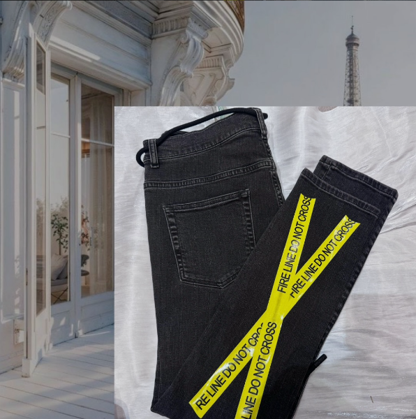 圖片 🚧 OFF-WHITE 警戒線牛仔褲