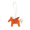 圖片 Hermes  Rodeo MM Charm 飛馬吊飾(橘/米白)