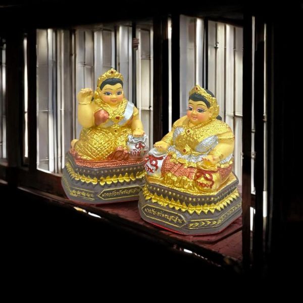 圖片 675孔雀王小招財女神(一對)