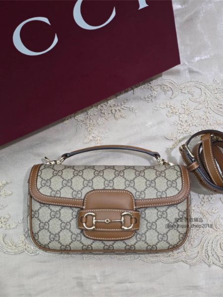 圖片 【Gucci 馬銜扣肩背包｜型號 815206｜GG Supreme】