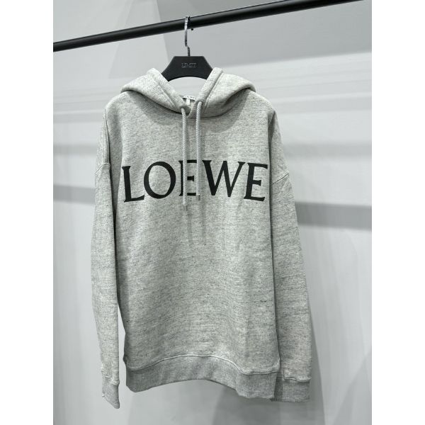 圖片 Loewe 經典字母設計 灰白配色 長袖 帽t