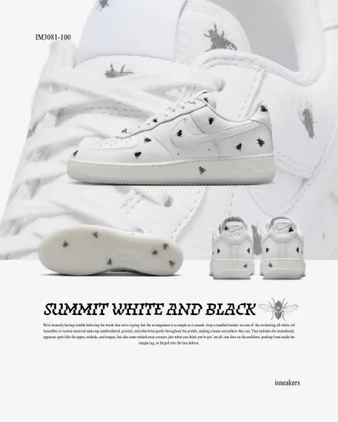 iSNEAKERS 現貨 Nike Air Force 1 Low Retro "Houseflies" 白色蒼蠅 萬聖節 IM3081-100