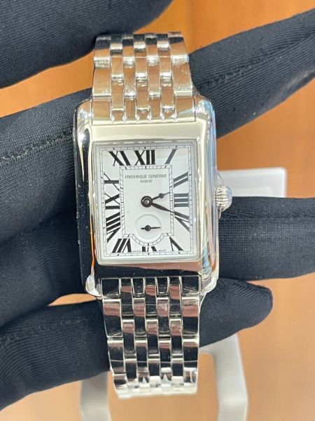 圖片 【高雄時光鐘錶】CONSTANT 康斯登 Classics 長方形小秒針石英女錶FC-235S2C6B