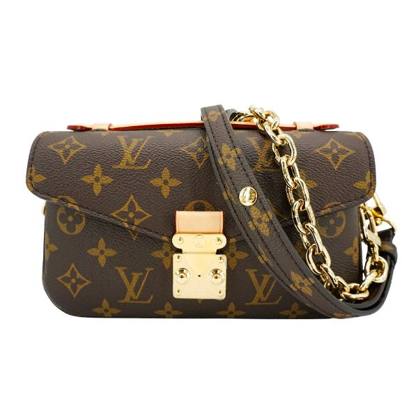 圖片 Louis Vuitton Pochette Metis East West 帆布斜背郵差包(M46279-咖)