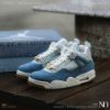 NICEDAY 現貨 Nike Air Jordan 4 Denim 丹寧 牛仔 藍 拼接 復古 藍白 白藍 IB6716-100