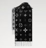 圖片 《現貨最低特價 》Louis Vuitton LV Reykjavik  100%山羊絨 雙面 圍巾(黑x灰 )