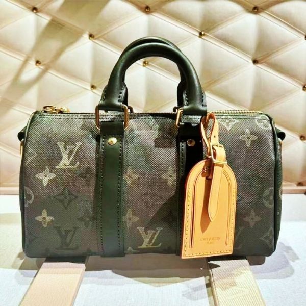 圖片 《現貨最低特價 》Louis Vuitton LV Keepall Bandoulière 25 軍綠色波士頓包