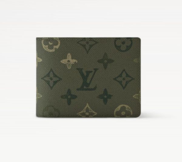 圖片 《現貨最低特價 》Louis Vuitton LV 軍綠色 多功能Multiple短夾