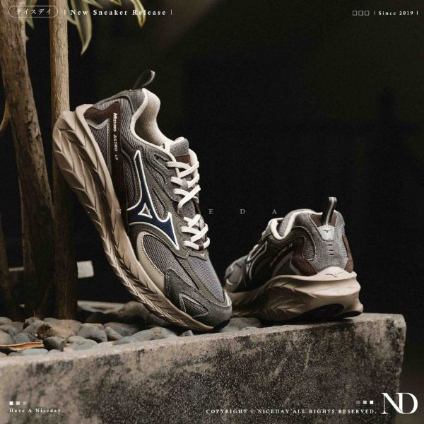 NICEDAY 部分現貨 / 代購 Mizuno Astro LS 復古 灰藍 灰 灰色 機能 慢跑 登山 山系 運動鞋 D1GH252104