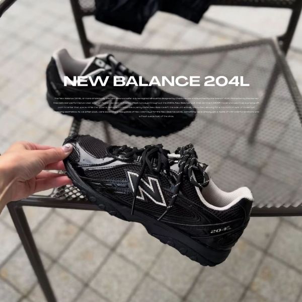 NICEDAY 代購 New Balance 204 L 黑魂 復古 黑色 黑 男女鞋 張員瑛 同款 U204LNPB