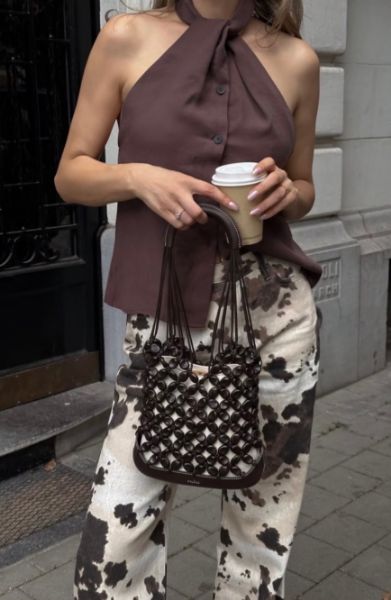 圖片 POLENE solé 鵝卵石手袋 黑色