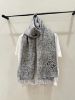 圖片 LOEWE 秋冬新款浮雕格紋圍巾 淺灰色