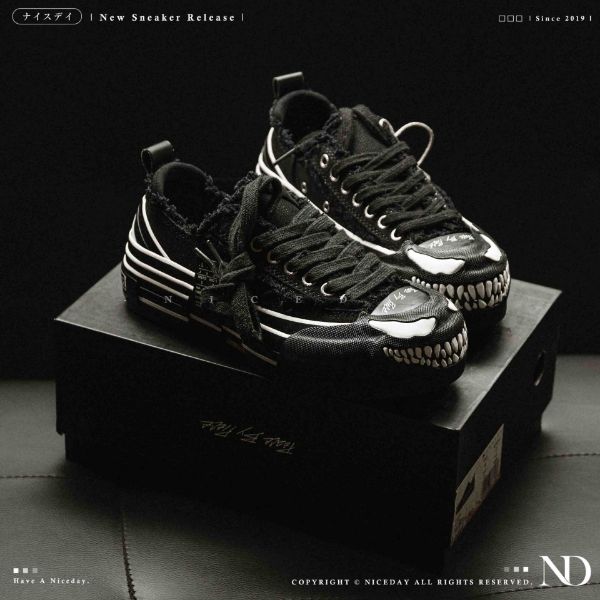 NICEDAY 代購 Xvessel x Marvel 漫威 猛毒 毒液 聯名 黑 黑白 異形 硫化鞋 吳建豪 男女鞋 Y25X71B