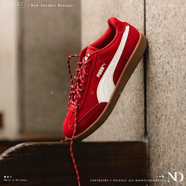 NICEDAY 代購 Puma 9-T SUEDE 紅 玫瑰 紅白 白紅 麂皮 焦糖底 男女鞋 406756-04