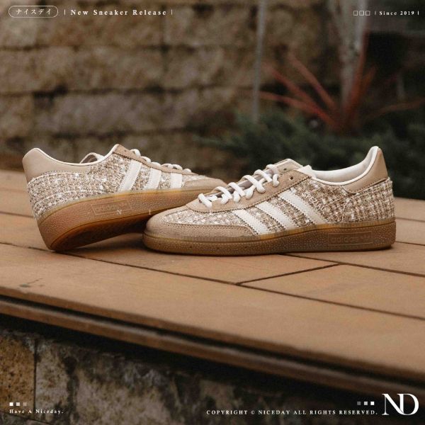 NICEDAY 現貨 Adidas Handball Spezial Brown 奶茶 小香風 牛奶糖 格紋 奶油 焦糖 JR4504