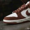 NICEDAY 現貨 Nike Dunk Low 酒紅 金勾 麂皮 深紅 紅酒 深棕 可可 女鞋 IB4417-104