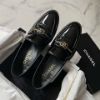圖片 Chanel 黑金漆皮logo樂福鞋