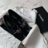 圖片 Chanel 黑金漆皮logo樂福鞋