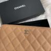 圖片 Chanel 焦糖色金釦荔枝拉鍊長夾