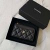 圖片 Chanel 黑金荔枝L拉零錢卡包