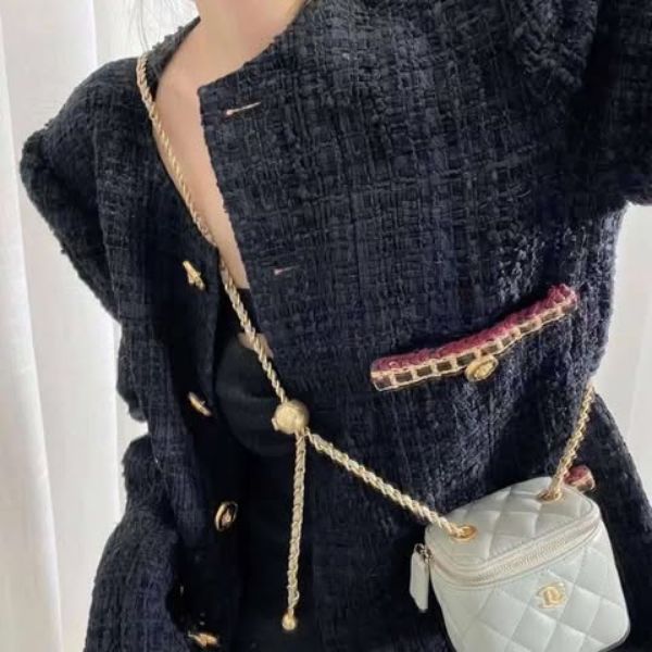 圖片 Chanel 灰金羊皮金球小盒子