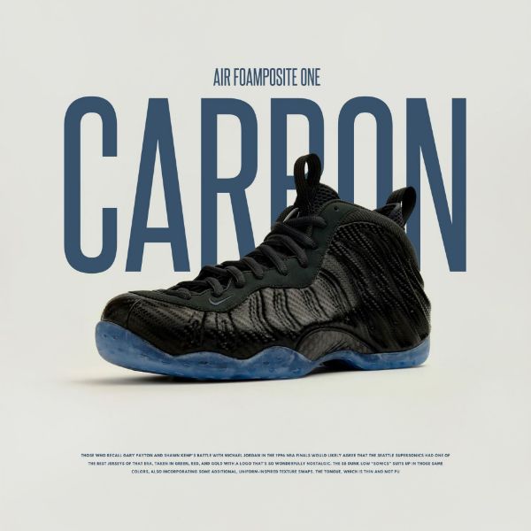 NICEDAY 現貨 Nike Air Foamposite One Carbon 卡夢 碳纖維 冰底 黑色 黑 男鞋 HF2902-002